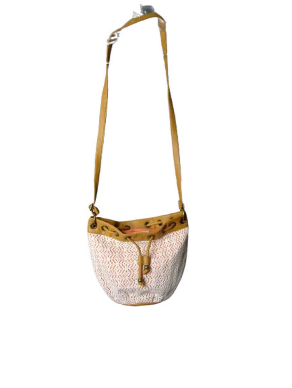 Arizona Jean Co Lace & Vinyl Drawstring Bag Casual Western Boho